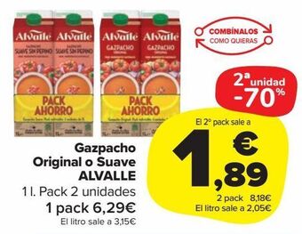 Carrefour Market Gazpacho original o suave alvalle oferta