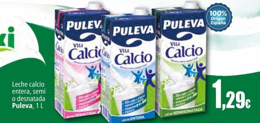 Unide Market Leche calcio entera, semi o desnatada puleva oferta