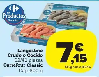Carrefour Market Langostinos crudos o cocido carrefour classic oferta