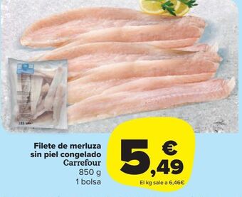 Carrefour Market Filete de merluza sin piel congelado carrefour oferta