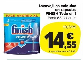 Carrefour Market Lavavajillas máquina en cápsulas finish todo en 1 oferta
