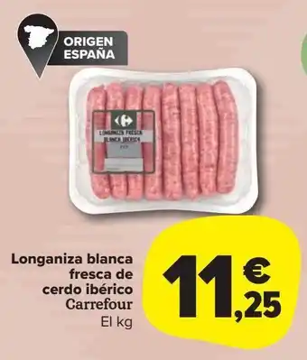 Carrefour Market Longaniza blanca fresca de cerdo ibérico carrefour oferta