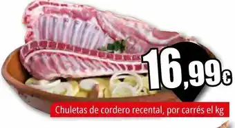 Unide Market Chuletas de cordero recental, por carrés el kg oferta