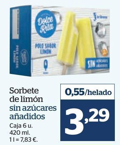 La Sirena Sorbete de limón oferta