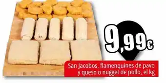 Unide Market San jacobos, flamenquines de pavo y queso o nugget de pollo oferta