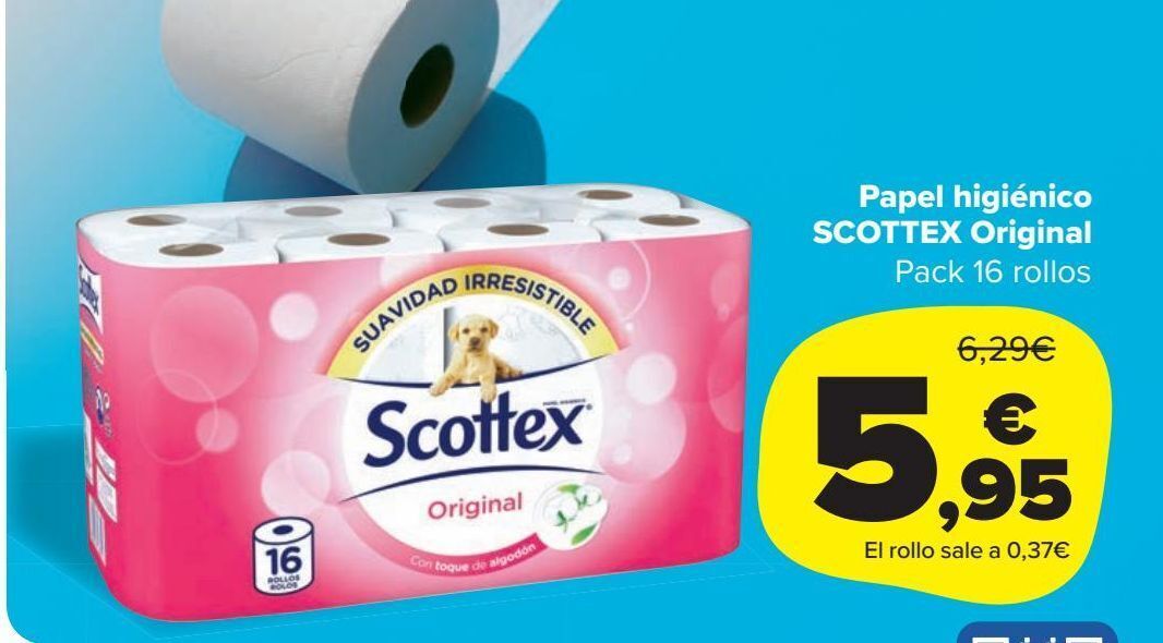 Carrefour Market Papel higiénico scottex original oferta