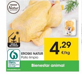 Eroski Eroski natur pollo limpio al peso oferta