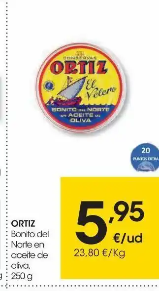 Eroski Ortiz bonito del norte en aceite de oliva 250 g oferta