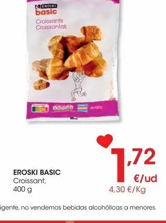 Eroski Eroski basic croissant 400 g oferta