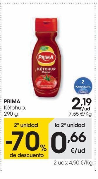Eroski Prima ketchup 290 g oferta