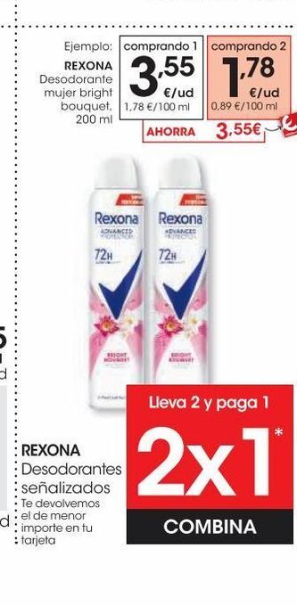 Eroski Rexona desodorante mujer bright bouquet 200 ml oferta