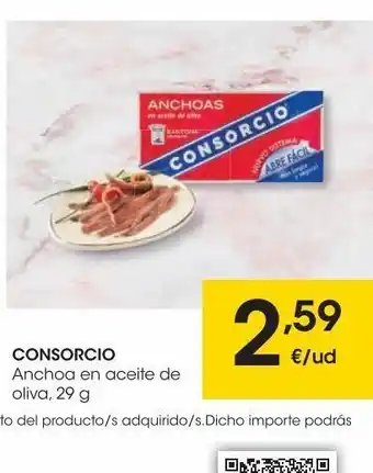 Eroski Consorcio anchoa en aceite de oliva 29 g oferta