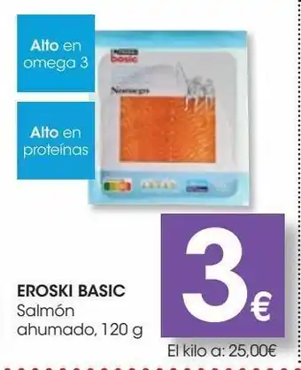 Eroski Salmón ahumado *eroski basic* 120 g oferta