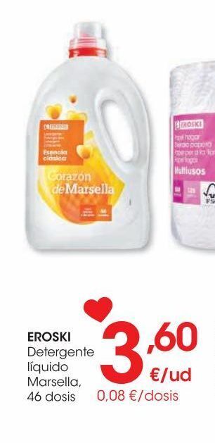 Eroski Eroski detergente liquido marsella 46 dosis oferta