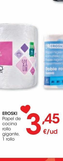 Eroski Eroski papel de cocina rollo gigante 1 rollo oferta