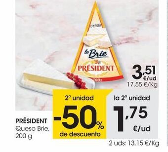 Eroski President queso brie 200 g oferta