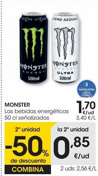 Eroski Monster bebida energética green 0,5 l oferta
