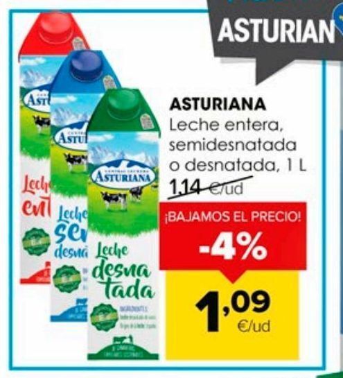 Autoservicios Familia Leche asturiana oferta
