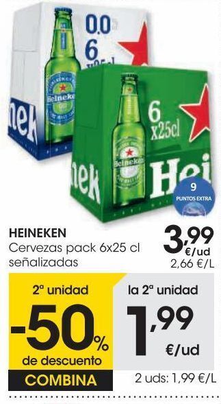 Eroski Heineken cerveza pack 6x0,25 l oferta