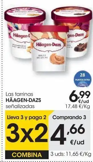 Eroski Haagen dazs helado de vainilla con nueces 400 g oferta