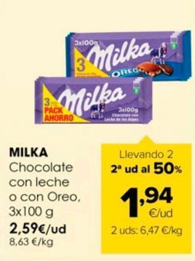Autoservicios Familia Chocolate con leche milka oferta