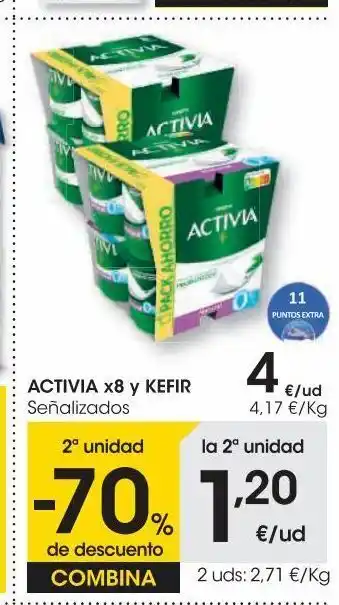 Eroski Activia yogur natural pack 8x120 g oferta