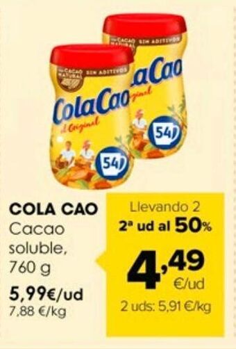 Autoservicios Familia Cacao soluble cola cao oferta