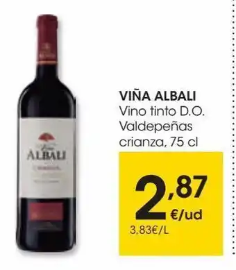 Eroski Viña albali vino tinto d.o. valdepeñas crianza 75 cl oferta