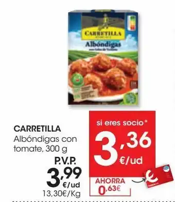Eroski Carretilla albóndigas con tomate 300 g oferta