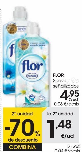 Eroski Flor suavizante concentrado azul 78dosis oferta