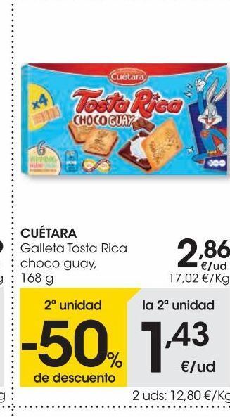 Eroski Cuetara galleta tosta rica choco guay 168 g oferta