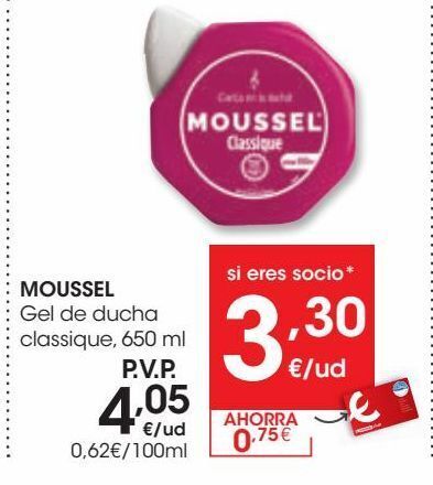 Eroski Moussel gel de ducha classique 650 ml oferta