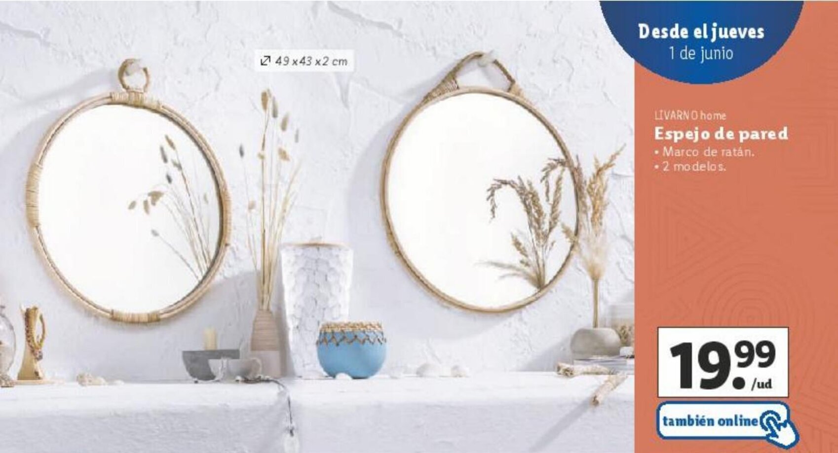 Lidl LIVARNO home Espejo de pared oferta