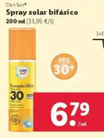 Lidl Clen Spray solar bifásico 200 ml oferta