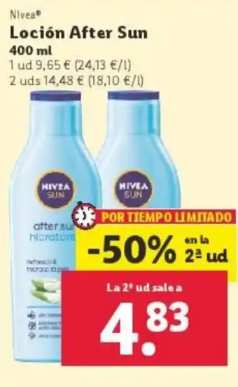 Lidl Nivea Loción After Sun 400 ml oferta