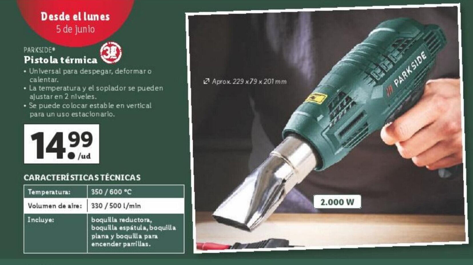 Lidl PARKSIDE Pisto la térmica oferta