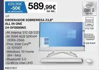 Costco Hp Ordenador Sobremesa 23.8 oferta