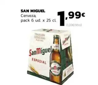 Supermercados Lupa San Miguel Cerveza 6 ud x 25cl oferta