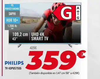 Carrefour Philips Tv 43pus7555 oferta