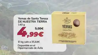De Nuestra Tierra Yemas De Santa Teresa 140g