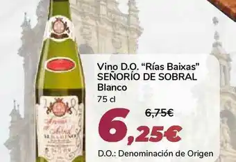 Carrefour Vino D.o. Señorio De Sobral Blanco 75cl oferta