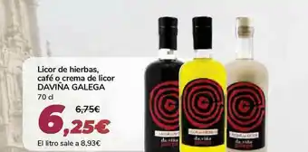 Carrefour Licor De Hierbas Café O Crema De Licor Daviña Galega 70cl oferta