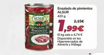 Carrefour Ensalada De Pimientos Alsur 420g oferta