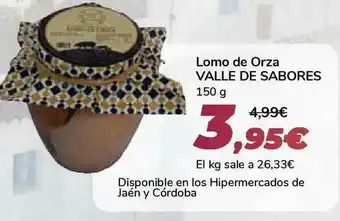 Carrefour Valle De Sabores Lomo De Orza 150g oferta