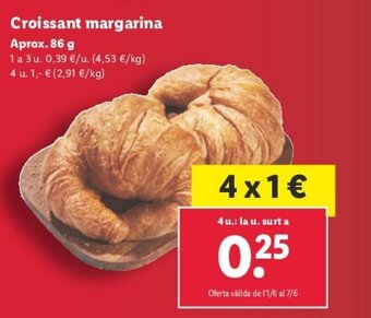 Lidl Croissant margarina oferta
