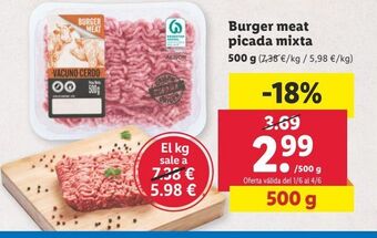 Lidl Carne picada mixta oferta