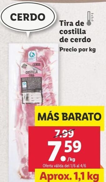 Lidl Costillas de cerdo oferta