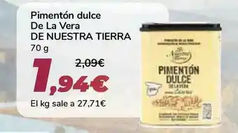 Carrefour Pimentón Dule De La Vera De Nuestra Tierra 70g oferta
