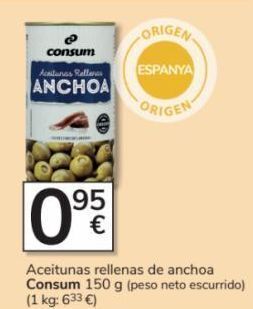 Consum Aceitunas rellenas de anchoa consum oferta