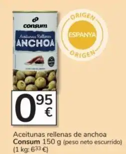Consum Aceitunas rellenas de anchoa consum oferta